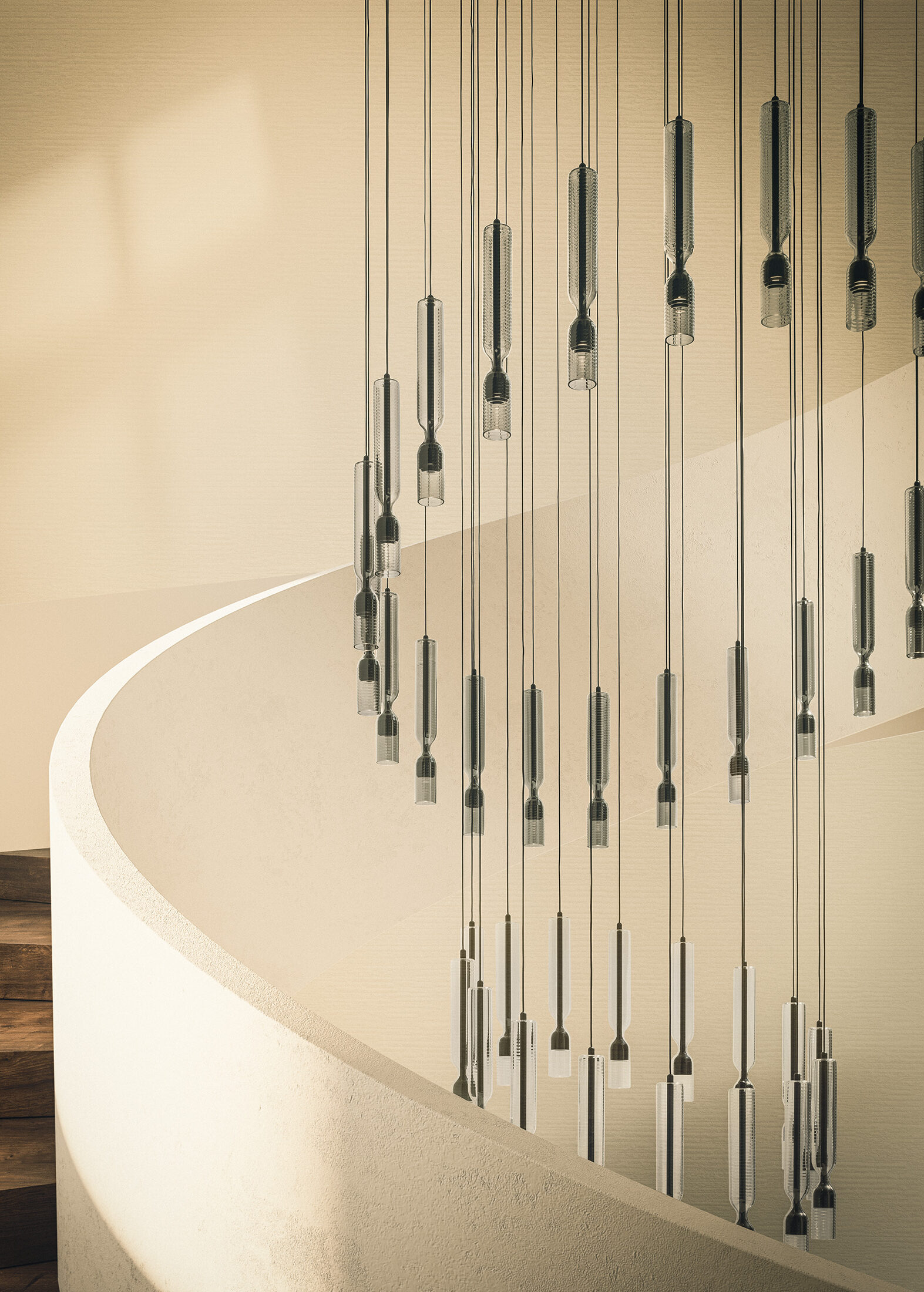 Misty Texture Suspension Cluster